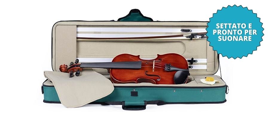 Leonardo LV-2044-SP Set violino 4/4 settato e pronto per suonare