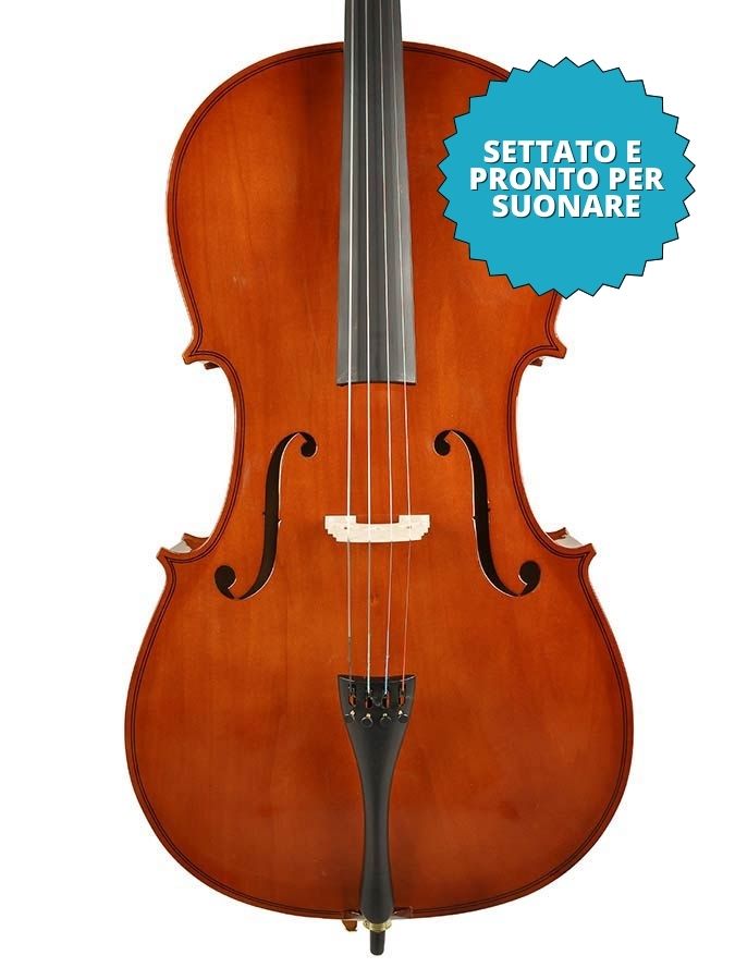 Leonardo LC-1034-SP Set violoncello 3/4 settato e pronto per suonare
