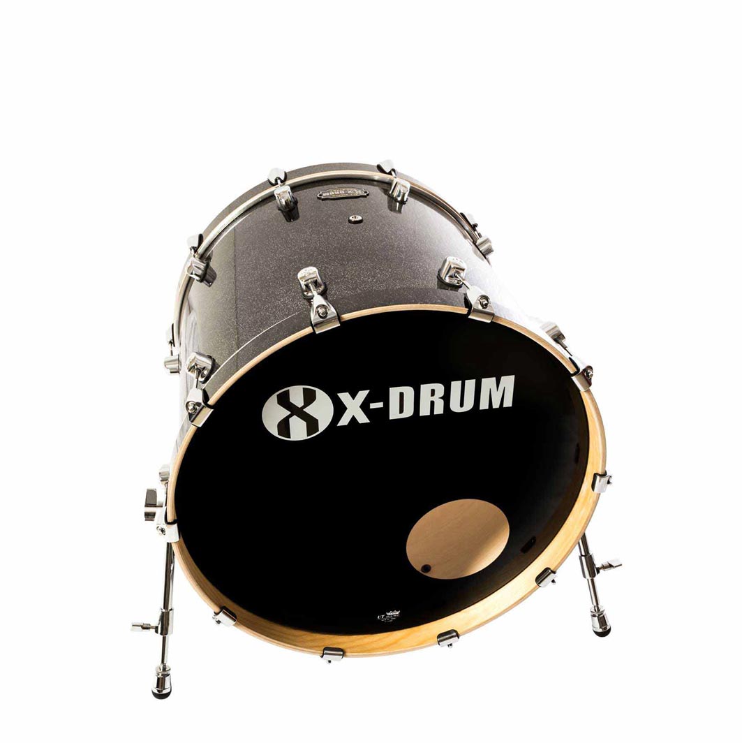 X-Drum PM2-BD2018-BKSP Cassa 20x18, nera sparkle